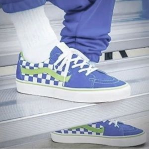 Vans SK8 Low Men's Sneaker Checkerboard Blue VN0A4UUKFVH NWB